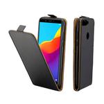 Business Style Vertical Flip TPU Leather Case  with Card Slot for Huawei Honor 7C/Enjoy 8(Black)