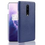 Shockproof Crocodile Texture PC + PU Case for OnePlus 7 Pro(Blue)