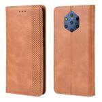 Magnetic Buckle Retro Crazy Horse Texture Horizontal Flip Leather Case for Nokia 9 PureView, with Holder & Card Slots & Photo Frame(Brown)