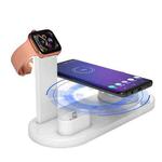 HQ-UD15 Rotatable Wireless Charging Base with Stand for Phones / iWatches / AirPods (White)