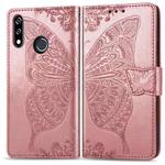 Butterfly Love Flowers Embossing Horizontal Flip Leather Case for LG W10 , with Holder & Card Slots & Wallet & Lanyard(Rose Gold)