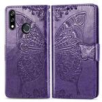 Butterfly Love Flowers Embossing Horizontal Flip Leather Case for LG W10 , with Holder & Card Slots & Wallet & Lanyard(Dark Purple)