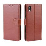 Retro Crazy Horse Texture Horizontal Flip Leather Case for Huawei Honor 8S, with Holder & Card Slots & Photo Frame(Brown)