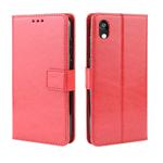 Retro Crazy Horse Texture Horizontal Flip Leather Case for Huawei Honor 8S, with Holder & Card Slots & Photo Frame(Red)