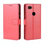 Retro Crazy Horse Texture Horizontal Flip Leather Case for Google Pixel 3a XL  , with Holder & Card Slots & Photo Frame(Red)