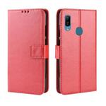 Retro Crazy Horse Texture Horizontal Flip Leather Case for Huawei Y6 (2019), with Holder & Card Slots & Photo Frame(Red)