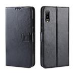 Retro Crazy Horse Texture Horizontal Flip Leather Case for Huawei Y6 Pro (2019), with Holder & Card Slots & Photo Frame(Black)