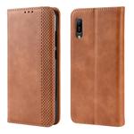 Magnetic Buckle Retro Crazy Horse Texture Horizontal Flip Leather Case for Huawei Y6 Pro (2019)  , with Holder & Card Slots & Photo Frame(Brown)