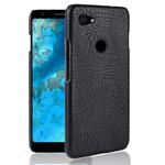 Shockproof Crocodile Texture PC + PU Case For Google Pixel 3a(Black)