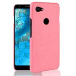 Shockproof Crocodile Texture PC + PU Case For Google Pixel 3a(Pink)