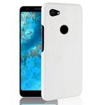 Shockproof Crocodile Texture PC + PU Case For Google Pixel 3A XL(White)