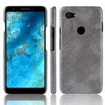 Shockproof Litchi Texture PC + PU Case for Google Pixel 3a XL(Gray)