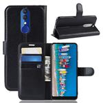 Litchi Texture Horizontal Flip Leather Case for Alcatel 3 2019, with Holder & Card Slots & Wallet(Black)