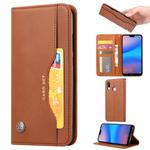 Knead Skin Texture Horizontal Flip Leather Case for Huawei Enjoy 9 Plus / Y9 2019, with Photo Frame & Holder & Card Slots & Wallet(Brown)