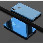 Electroplating Mirror Horizontal Flip Leather Case for Xiaomi Redmi Note 7/Redmi Note 7 Pro with Holder(Sky blue)