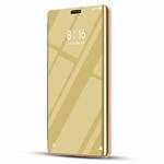 Electroplating Mirror Horizontal Flip Leather Case for Huawei Y6 Pro (2019), with Holder(Gold)