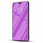 Electroplating Mirror Horizontal Flip Leather Case for Huawei Y6 Pro (2019), with Holder(Purple)