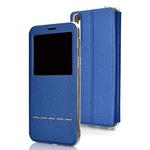 Golden Beach Intelligent Answering Brings Electric Display Window with Bracket Left and Right Flip Cover Leather Case For Huawei P30(Blue)