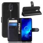 Litchi Texture Horizontal Flip Leather Case for Alcatel 3L, with Wallet & Holder & Card Slots(Black)