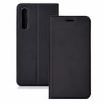Ultra-thin Pressed Magnetic TPU+PU Leather Case for Huawei P30 Lite with Card Slot & Holder(Black)