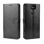 Retro Crazy Horse Texture Horizontal Flip Leather Case for Asus Zenfone 6 ZS630KL, with Holder & Card Slots & Photo Frame(Black)