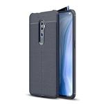Litchi Texture TPU Shockproof Case for OPPO Reno (Zoom)(Navy Blue)