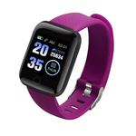 116plus 1.3 inch Color Screen Smart Bracelet IP67 Waterproof, Support Call Reminder/ Heart Rate Monitoring /Blood Pressure Monitoring/ Sleep Monitoring/Excessive Sitting Reminder/Blood Oxygen Monitoring(Purple)