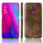 Shockproof Litchi Texture PC + PU Case For Oppo Reno(Brown)