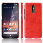 Shockproof Litchi Texture PC + PU Case For Nokia 3.2(Red)