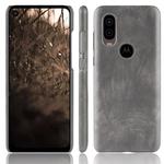 Shockproof Litchi Texture PC + PU Case For Motorola One Vision(Gray)