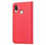 Knead Skin Texture Horizontal Flip Leather Case for Huawei Y6 (2019) / Y6 Pro（2019）/ Enjoy 9e, with Photo Frame & Holder & Card Slots & Wallet(Red)