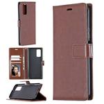 For Huawei Honor 30S Crazy Horse Texture Horizontal Flip Leather Case with Holder & Card Slots & Wallet & Photo Frame(Brown)