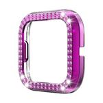 For Fitbit versa 2 PC Double-row Diamond-encrusted Protective Shell(Purple)