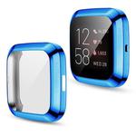 For Fitbit versa 2 Plating TPU All-inclusive Protective Shell(Blue)