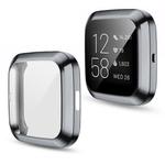 For Fitbit versa 2 Plating TPU All-inclusive Protective Shell(Gray)