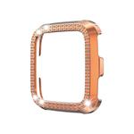 For Fitbit versa / versa lite PC Double-Row Diamond-Encrusted Protective Shell(Rose Gold)