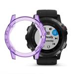 Suitable for Garmin Fenix 5 & 5 Plus transparent TPU Silica Gel Watch Case(Transparent purple)