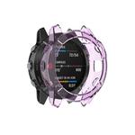 Suitable for Garmin Fenix 6S / 6S Pro transparent TPU Silica Gel Watch Case(Transparent purple)