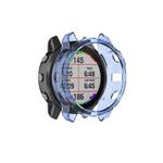 Suitable for Garmin Fenix 6X / 6X Pro Transparent TPU Silica Gel Watch Case(Transparent blue)