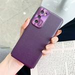 For Huawei P40 All-Inclusive Pure Prime Skin Plastic Case with Lens Ring Protection Cover(Purple)