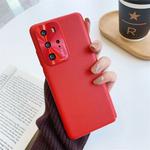 For Huawei P40 Pro All-Inclusive Pure Prime Skin Plastic Case with Lens Ring Protection Cover(Red)