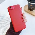 For iPhone 6 & 6s All-Inclusive Pure Prime Skin Plastic Case with Lens Ring Protection Cover(Red)