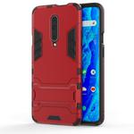 Shockproof PC + TPU Case for OnePlus 7 Pro, with Holder(Red)