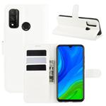 For Huawei P smart 2020 Litchi Texture Horizontal Flip Protective Case with Holder & Card Slots & Wallet(White)