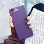 For iPhone 8 Plus / 7 Plus All-Inclusive Pure Prime Skin Plastic Case with Lens Ring Protection Cover(Purple)