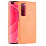 For Huawei Nova 7 Pro Shockproof Crocodile Texture PC + PU Case(Orange)