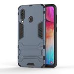 Shockproof PC + TPU Case for Galaxy A60 , with Holder(Navy Blue)