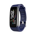 C6T 0.96inch Color Screen Smart Watch IP67 Waterproof,Support Temperature Monitoring/Heart Rate Monitoring/Blood Pressure Monitoring/Sleep Monitoring(Blue)