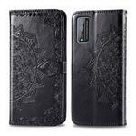 For Huawei Honor Play 4T Pro Halfway Mandala Embossing Pattern Horizontal Flip Leather Case with Holder & Card Slots & Wallet & Photo Frame & Lanyard(Black)