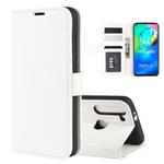 For Motorola Moto G8 Power R64 Texture Single Horizontal Flip Protective Case with Holder & Card Slots & Wallet& Photo Frame(White)